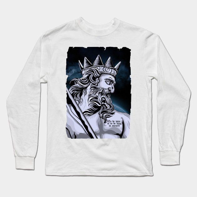 To be wise is to be king in oneself Long Sleeve T-Shirt by lounesartdessin